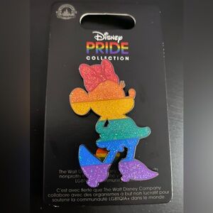 Disney World Pride Collection Minnie Mouse Pin Glittery NWT Diamond